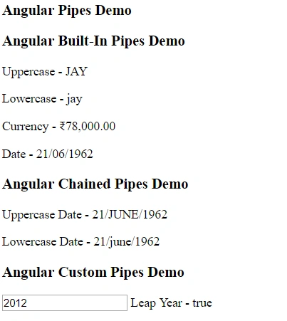 Custom Pipes in Angular