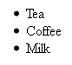 <ul /> tag in HTML5