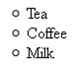 
     <ul /> tag in HTML5