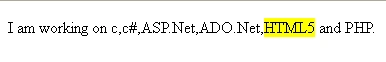mark tag in html5