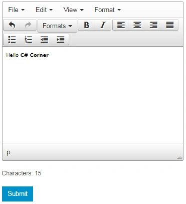 TinyMCEEditorOutPut