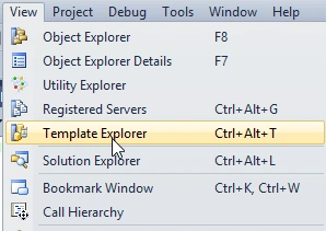 Template explorer