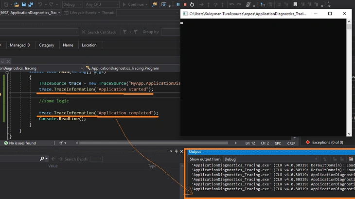 Implementing diagnostings in .NET applications