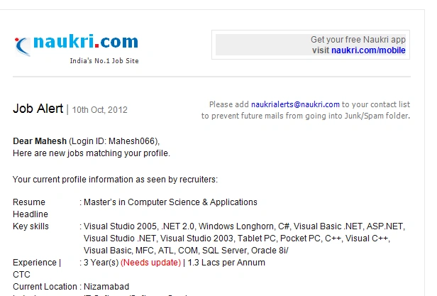 Naukari.com Spam.png