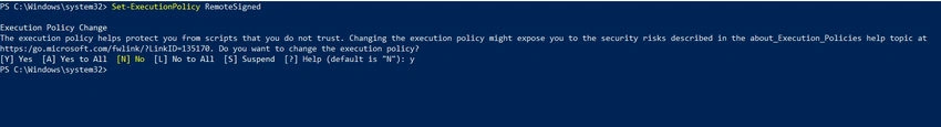 change execution policy