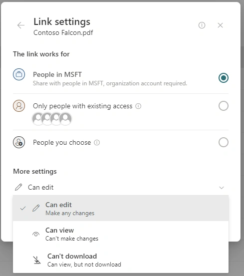 Link Settings