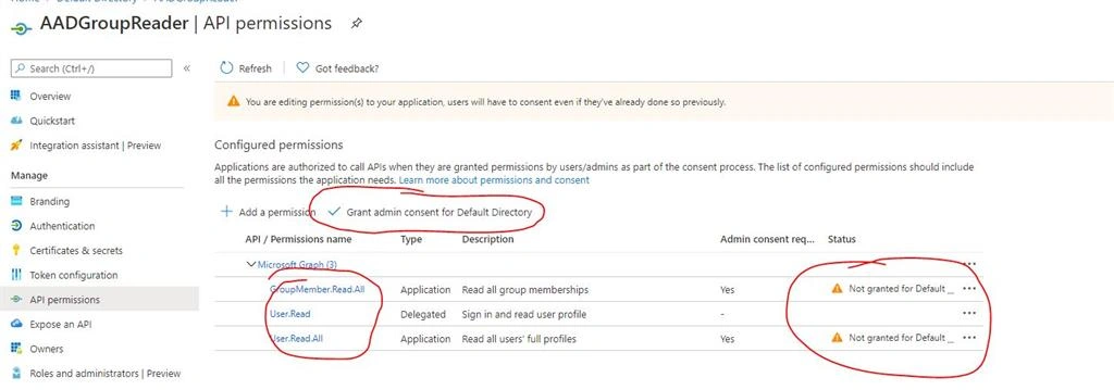 AAD Group - Read Member Summary Using C#