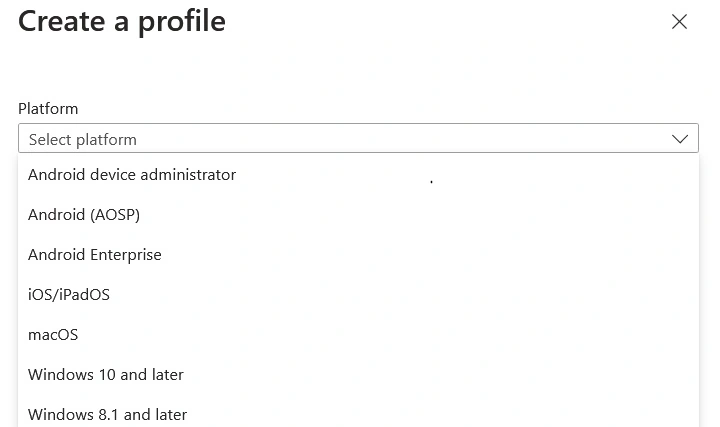 Create profile