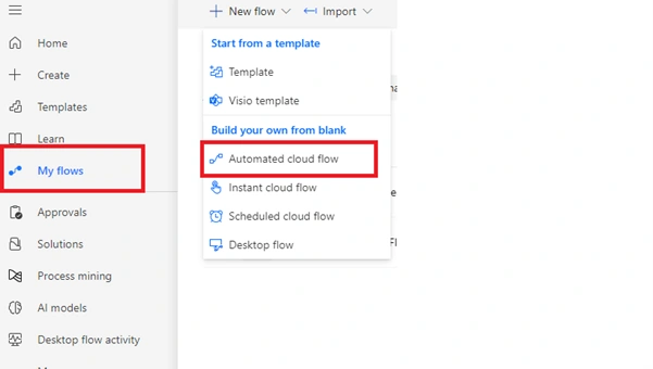 Flows in Power Automate
