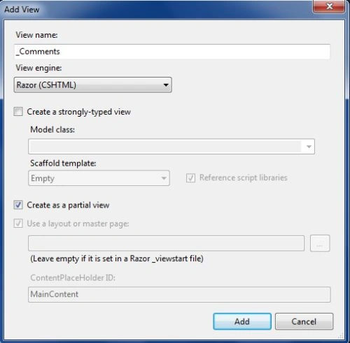 enter view name
