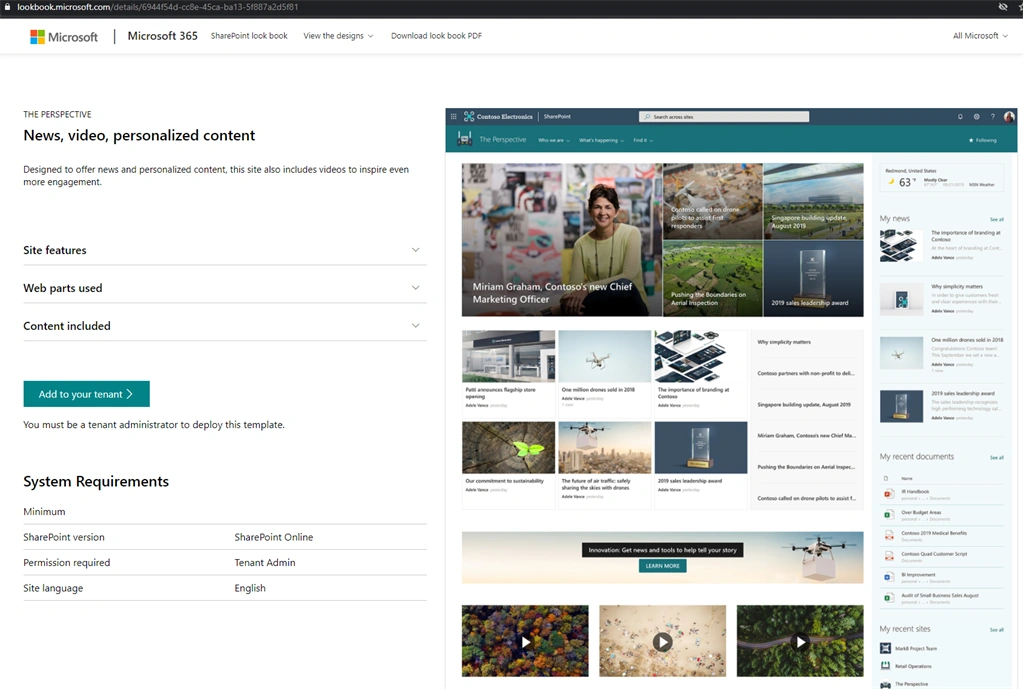 Implementing Templates From Microsoft Look Book