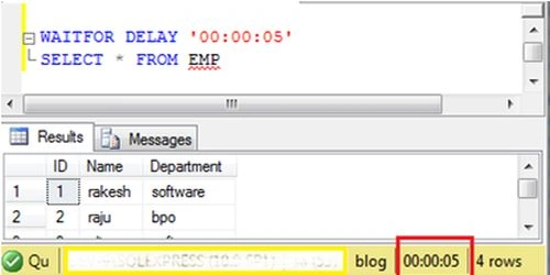 waitfor query
