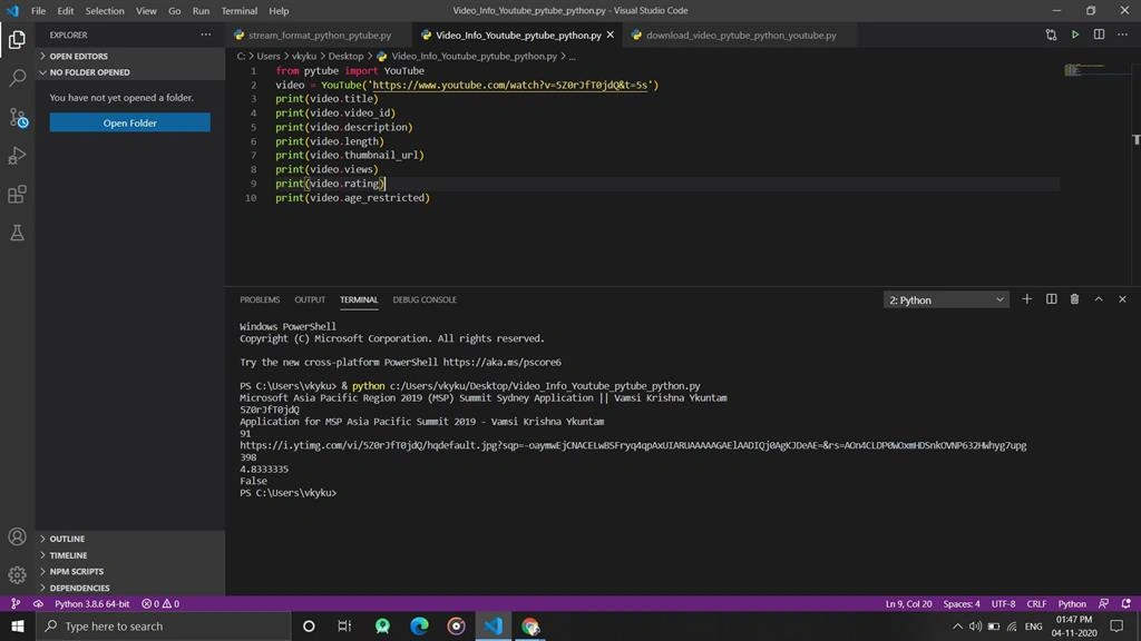 The Simplest Method To Download Youtube Videos Using Python || Pytube