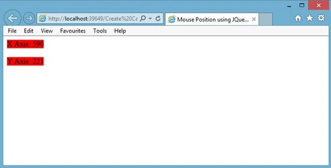 mouse position