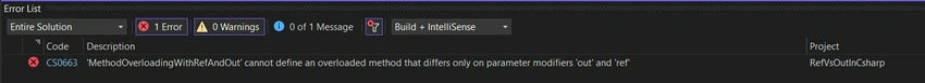 Ref and Out keywords code example in C#