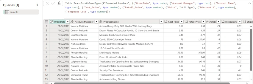 Query Sample