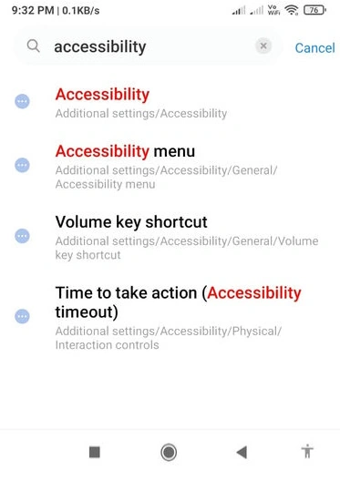 Talkback in Android