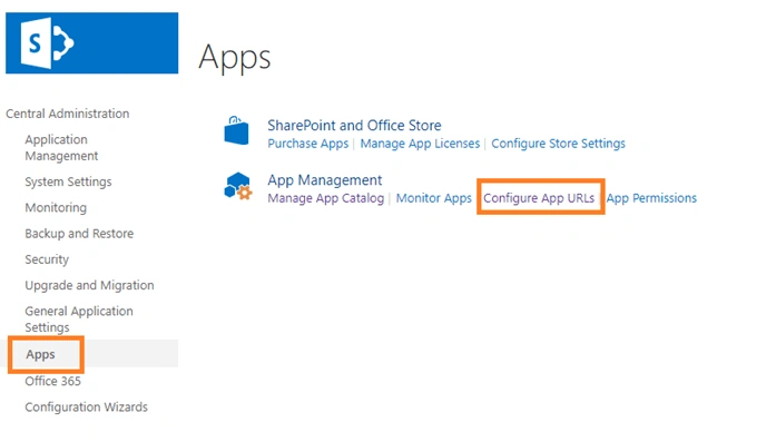 Configure SharePoint On-Premises Deployments for Apps in SharePoint
