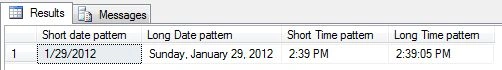 Format Date with short codes