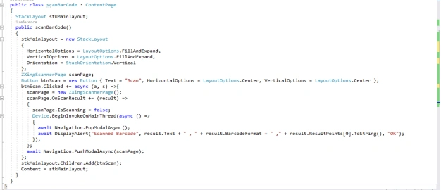 Using ZXing (Code 128 Scanner) in Xamarin Forms