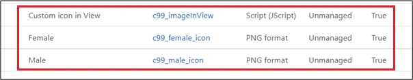 Add icons to all records of a view based on a condition in Power Apps