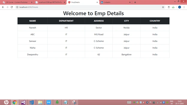 Retrieve Data From MongoDB Using Web API And Angular 6