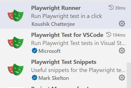 Playwright extension