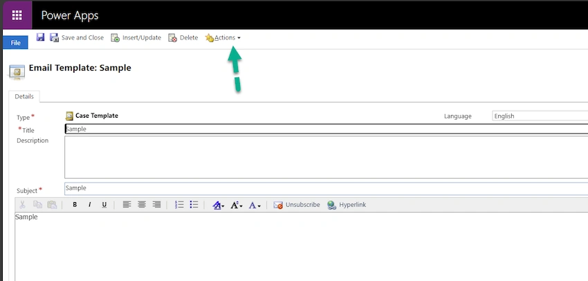 Subcomponent cannot be added to the solution in Dataverse