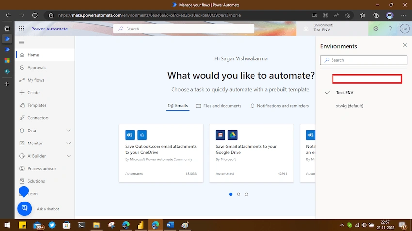 Create Power Automate flow using Natural Language