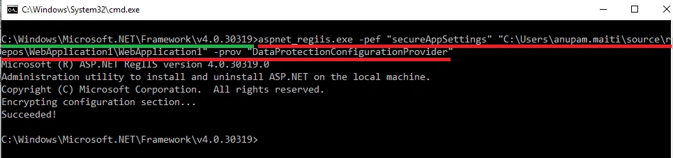 How To Encrypt a AppSettings Key In Web.config