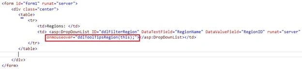 Show Tooltip For Dropdown Selected Text Using JavaScript