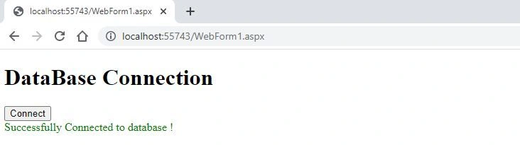 C# Database Connection