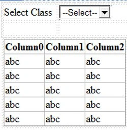 dropdown list