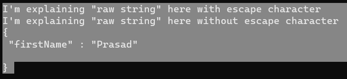 Raw String Literals
