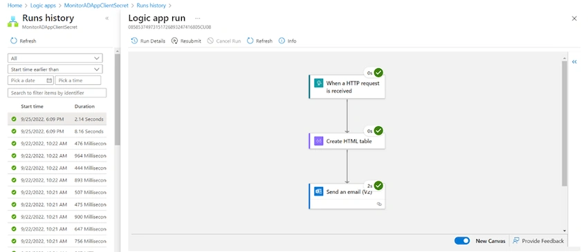 Azure Logic App as a Connector to send notification