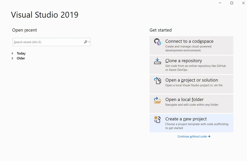 Create ASP.NET Project with .NET 5.0 and Structure