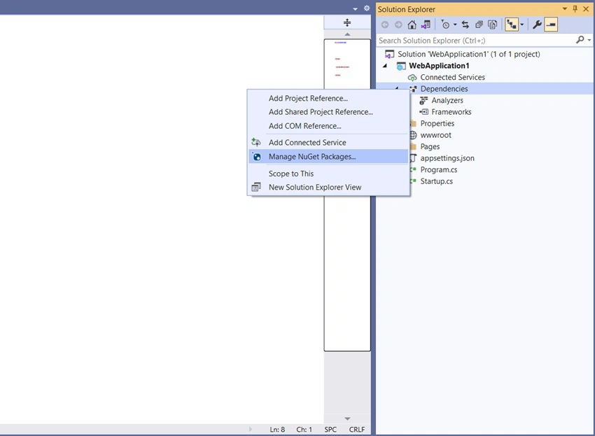 Create ASP.NET Project with .NET 5.0 and Structure