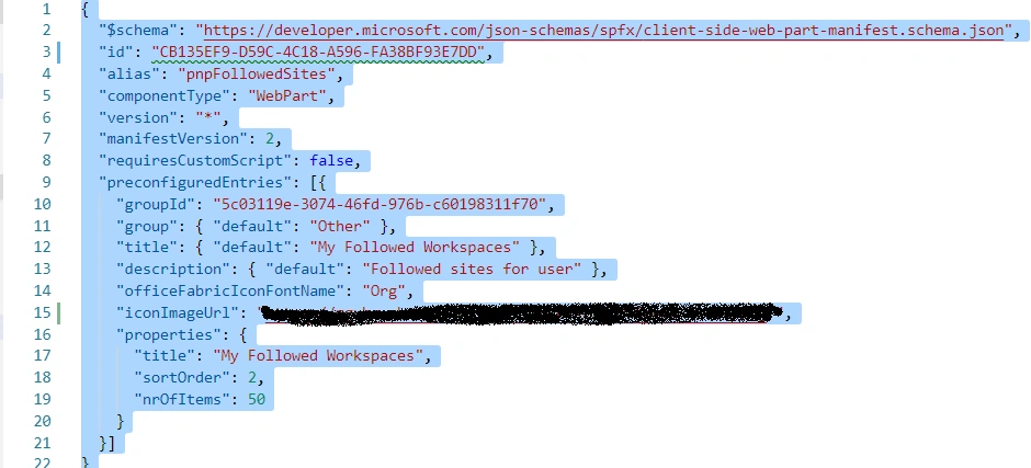 SharePoint Online - SPFX Issue In Webpart.manifests.json - WebPart Id - String does not match the pattern of "^[0-9a-f]{8}-[0-9a-f]{4}-[0-9a-f]{4}-[0-9a-f]{4}-[0-9a-f]{12}$".