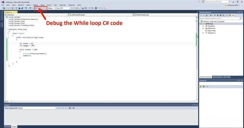 Debug the program
