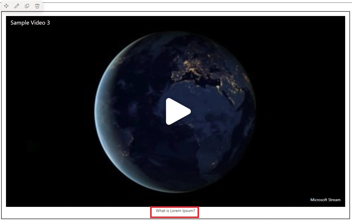 Video Embed using File Viewer webpart in SharePoint Online Modern Page