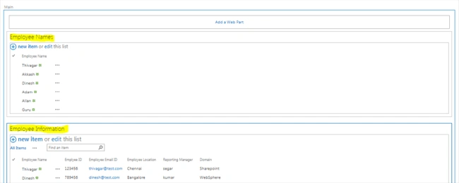 Create List Relationship By Using Unique Value
