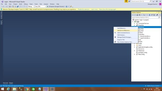 Log In Using ASP.NET MVC and WCF SOAP With Entity framework Using LINQ