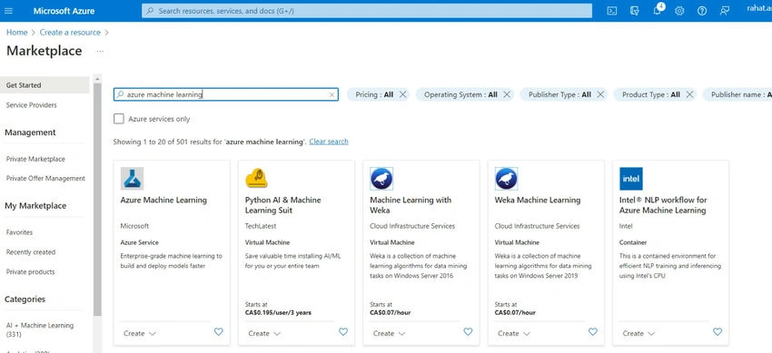 Azure machine learning