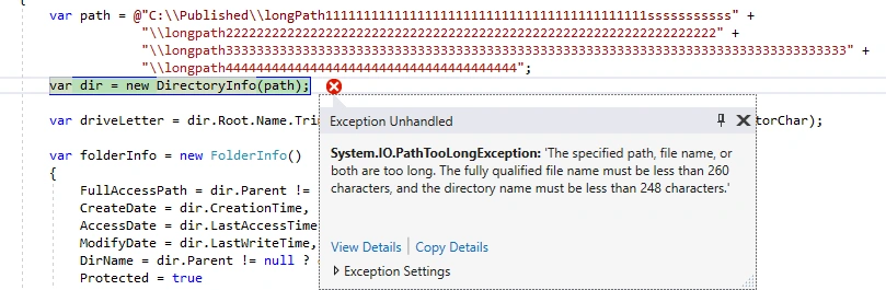 Handle Windows Long Paths Using C#
