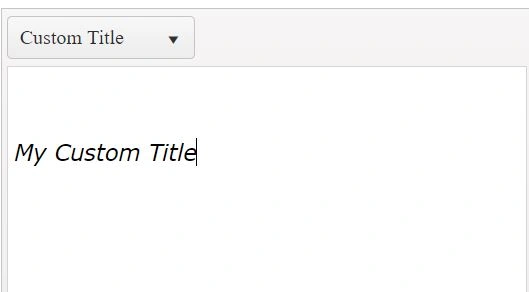 Adding Custom Styles in the Kendo editor
