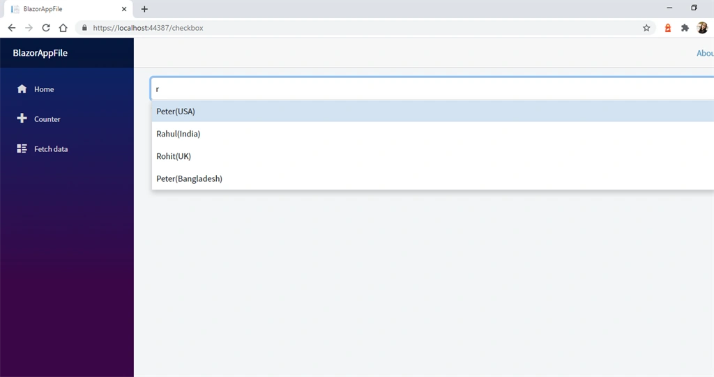 How To Implement Autocomplete Textbox In Blazor