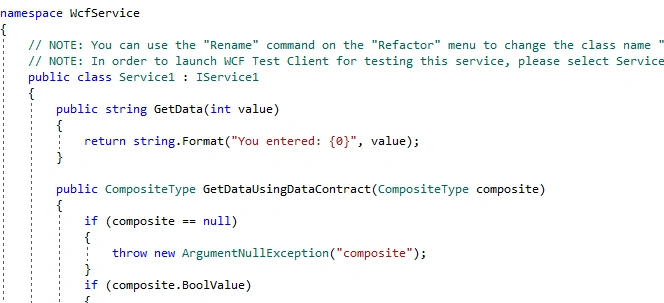 Create WCF Service In Visual Studio 2017