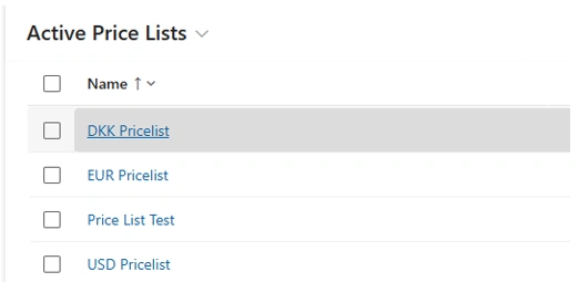 activepricelist