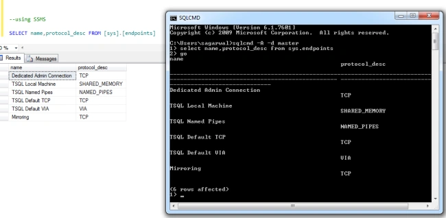 use database