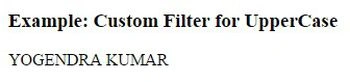 custom filter for upper case